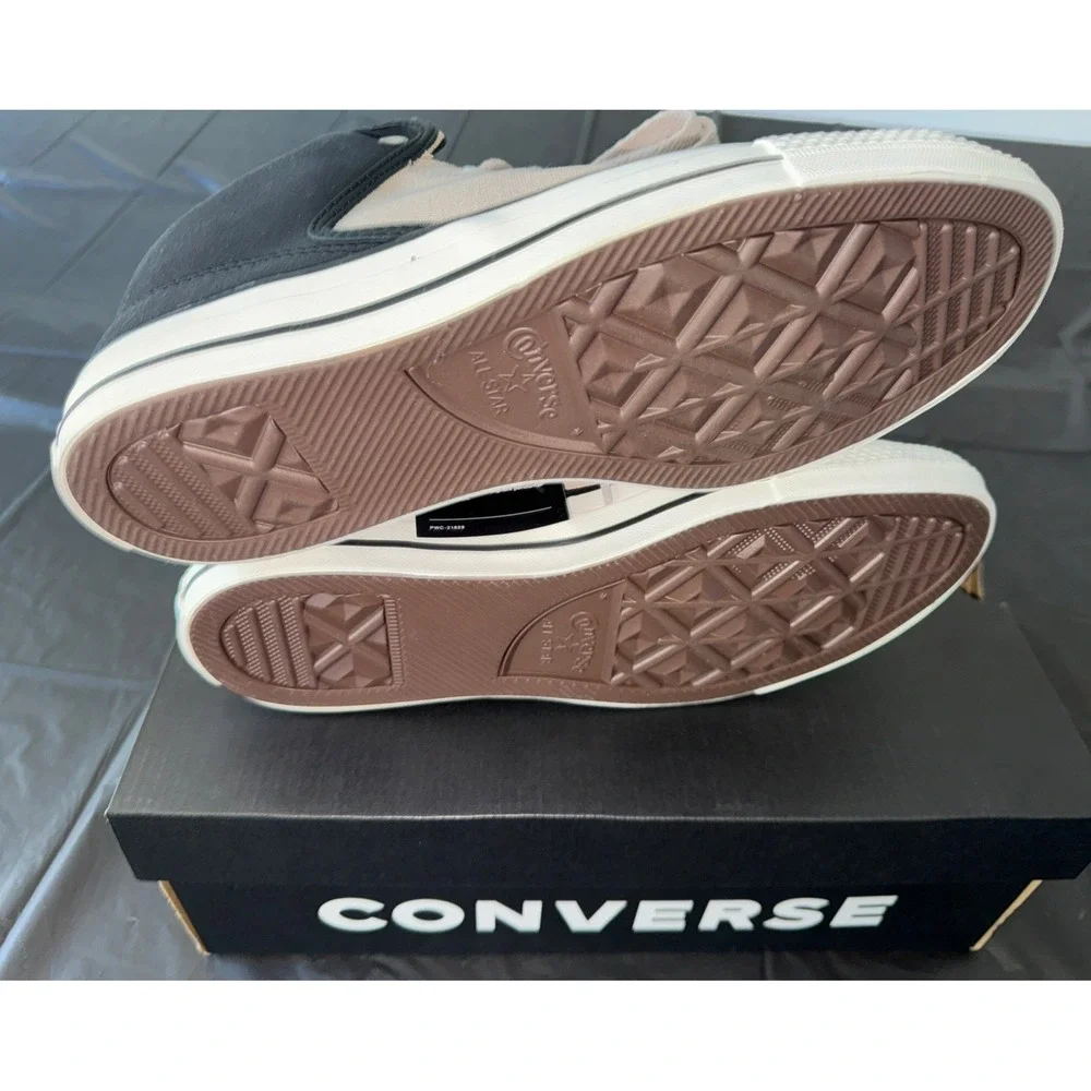 Converse Chuck Taylor All Star High Street Mid Shoe Tan/Black/White Unisex‎ - Picture 6 of 9